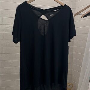 BCG Black Short Sleeve Tee with Cutout